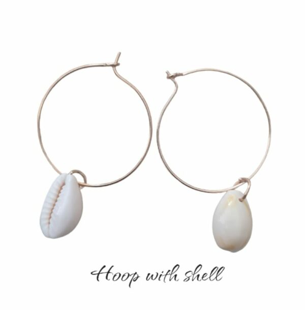 Hoop With Shell Earrings