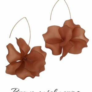 Brown Petal Earrings