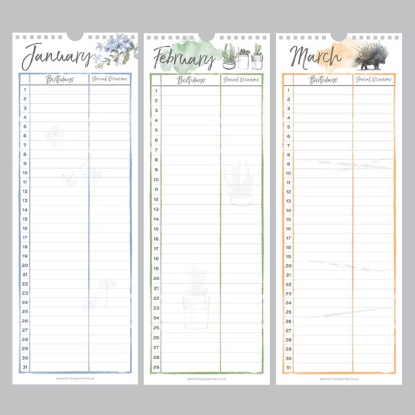 Birthday Calendar