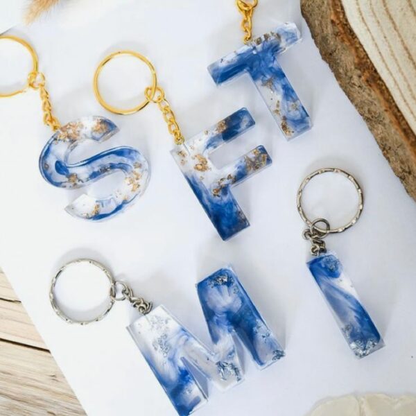 Resin Letter Keyrings - Image 2