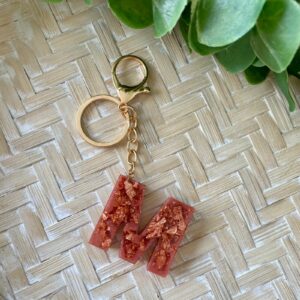 Resin Letter Keyring