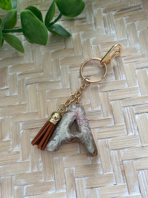 Resin Letter Keyring - Image 2