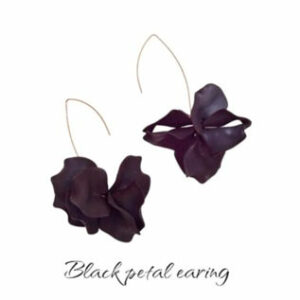 Black Petal Earring