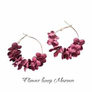Flower Hoop Maroon