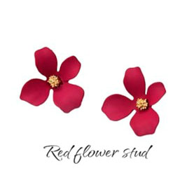 Red Flower Stud