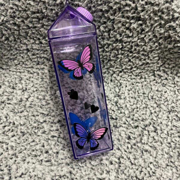 Butterfly Acrylic Plastic Milk Bottle - Image 2