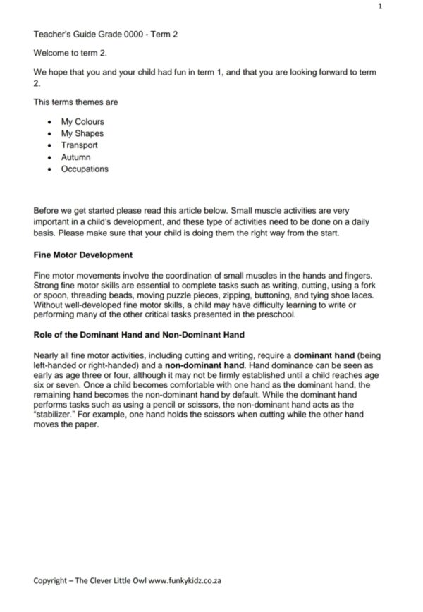 The Clever Little Owl Curriculum - Grade 0000/RRRR (PDF) - Image 2