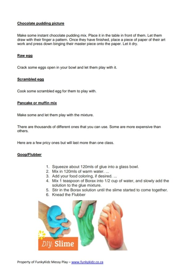 Messy Play Curriculum - All ages (PDF) - Image 3