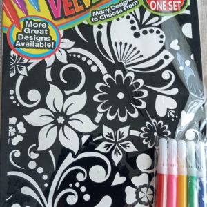 Velvet Art board - flowers