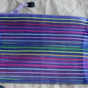 Pencil bag - stripes (purple)