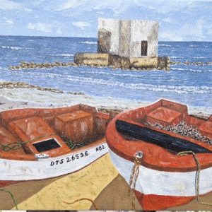 Hondeklipbaai red fishing boats