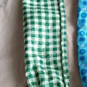 Plastic bag holder - Green checked